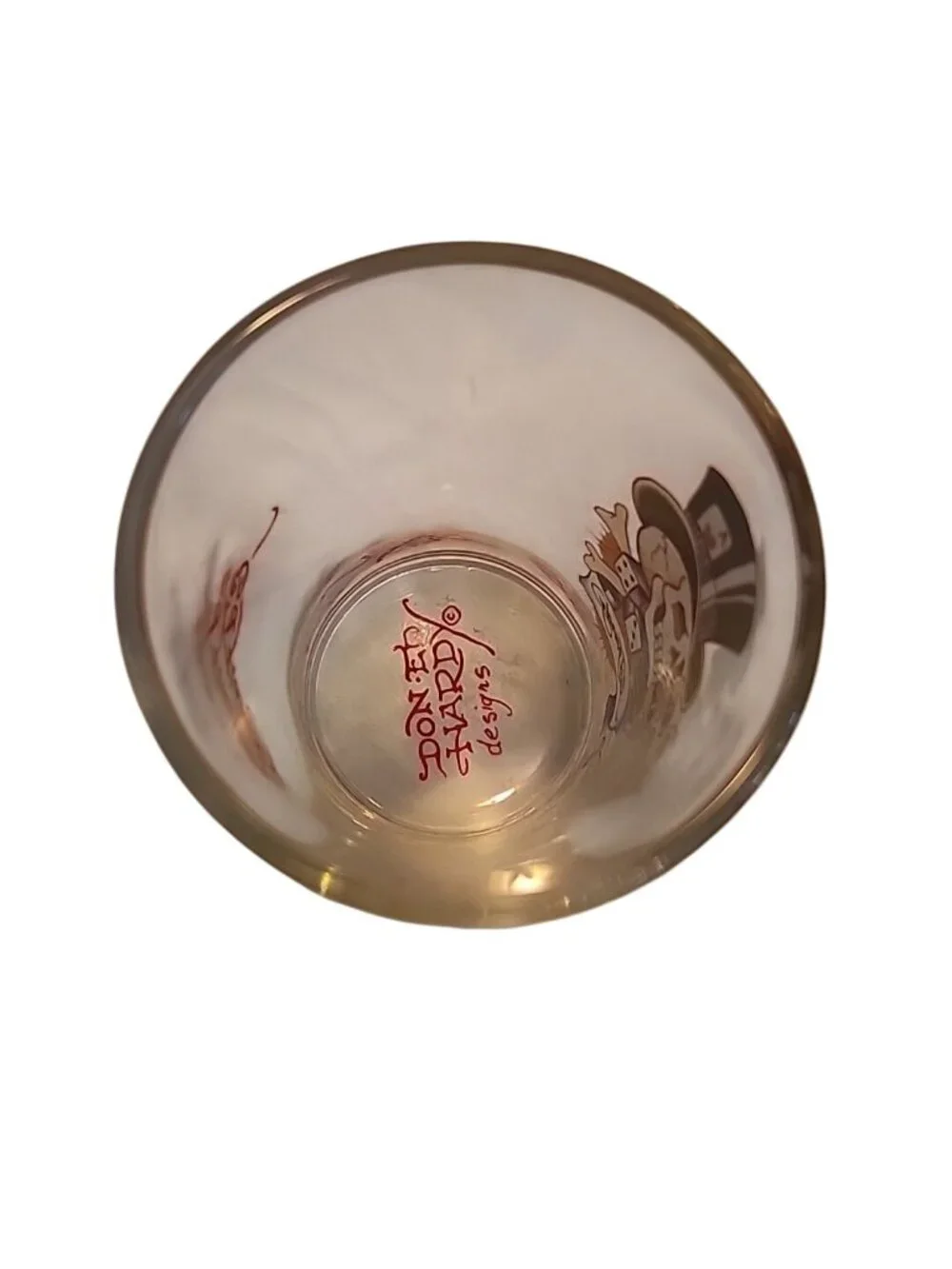 Ed Hardy Skull Top Hat Gamble Tumbler Glass